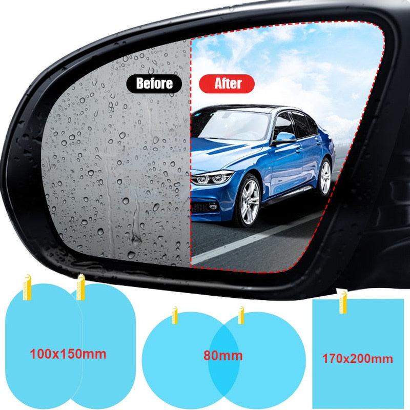 2Pcs Car Rearview Mirror Protective Film Anti Fog Clear Protective Film Car Window Rain Protector Waterproof Glass Stickers - Click Fácil